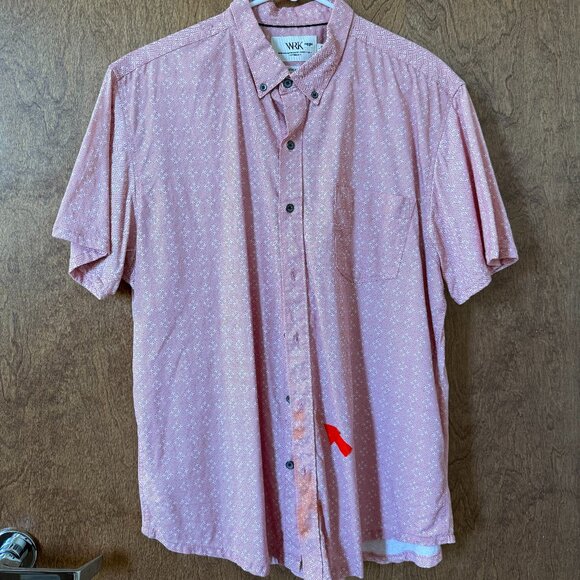 W.R.K Reworked Red Geo Print Short Sleeve Shirt - Picture 4 of 4